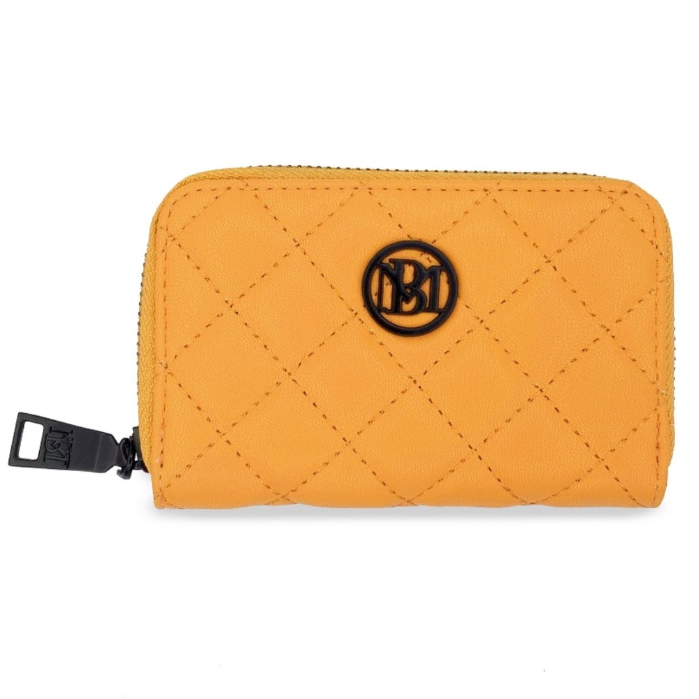 Badgley Mischka Yellow Small Quilted Wallet
